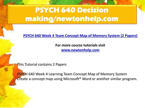 PPT PSYCH 640 Decision Making Newtonhelp PowerPoint Presentation