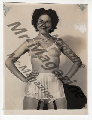 Vintage Risqué Pinup B W 4 x5 Sexy Cheesecake Brunette Pearls Lingerie XW 27 eBay