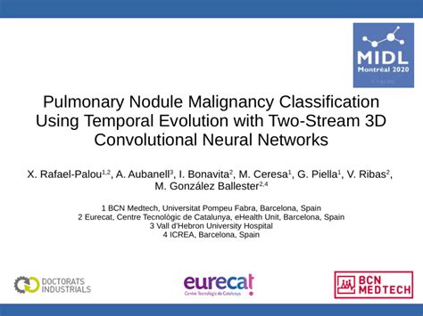 PPT Pulmonary Nodule Malignancy Classification Using Temporal