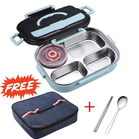 Jual Kotak Makan Sekat Lunch Box Stainless Tahan Panas Dan Anti