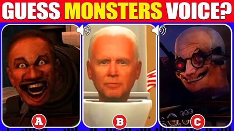 Guess The Monsters Voice Biden Toilet Skibidi Thomas Train Skibidi