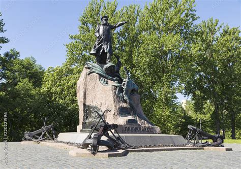 Kronstadt Anchor Square A Monument To Admiral Stepan Makarov The