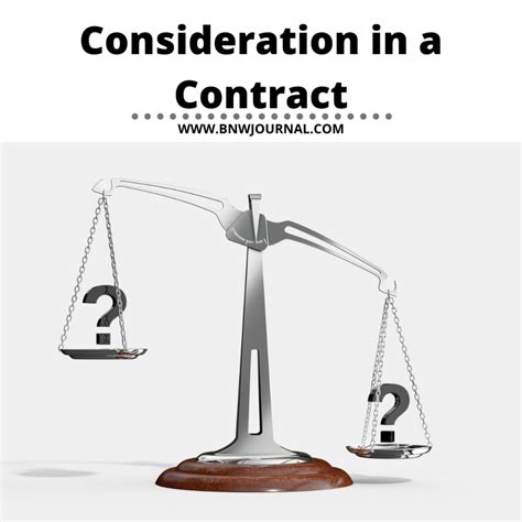 Consideration in a contract