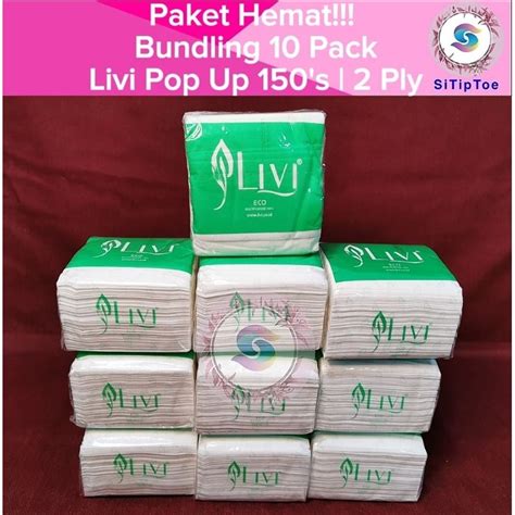 Jual Promo Bundling 10 Pack Tisu Tissue Livi Multipurpose Pop Up