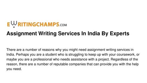 Ppt Assignment Writing Services In India By Experts Powerpoint Presentation Id 11689783