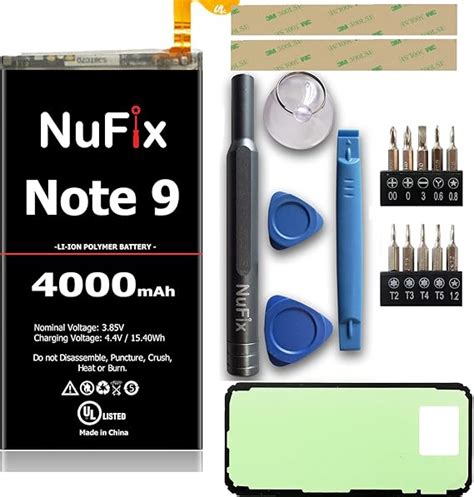 Nufix Battery Replacement For Samsung Note 9 4000mah Compatible