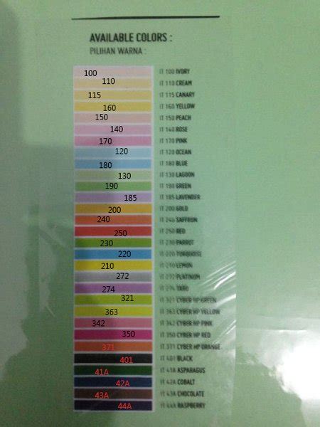 Jual Kertas A4 Warna-Pilihan Warna/Kertas Spectra di Lapak Toko Bintang ...