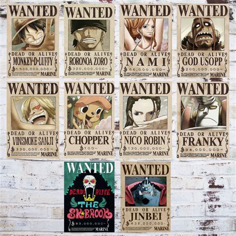 Adesivo Cartaz Recompensa One Piece X Cm Wanted Procurado Poster A