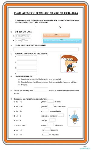 Acentuaci N Fichas Interactivas Y Ejercicios Online Topworksheets