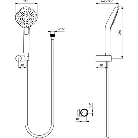 Set De Dus Ideal Standard Idealrain Evo Diamond Cu Para Dus Mm Si