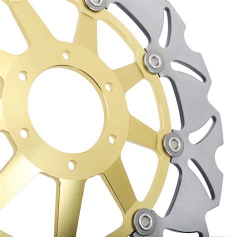 Pair Gold Front Brake Discs Rotors For Honda Cbr Xx Blackbird