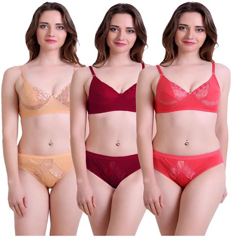 Buy Tace Solid Bralette 3 Lingerie Set Online At Low Prices In India Paytmmall