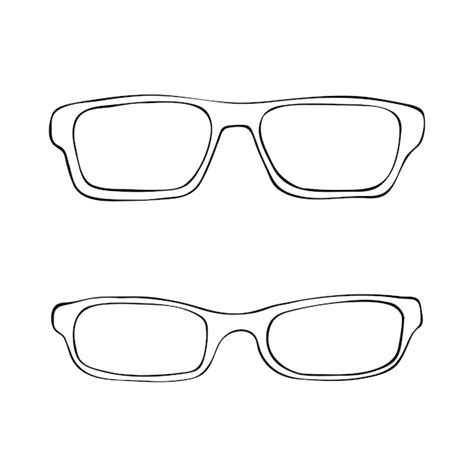 Icono De Gafas De Doodle Negro Ilustraci N De Vector De Anteojos Y