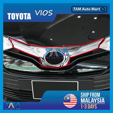 Toyota Vios Front Grill Chrome Cover Front Hood Bonnet Chrome Cover For