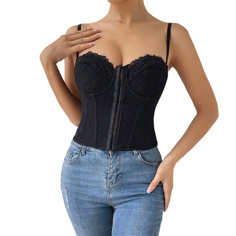 Womens Camis Sleeveless Summer Lace Bustier Mesh Sexy Vintage Spaghetti