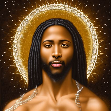 Beautiful African American Jesus Intricately Rendered Hyper Realistic