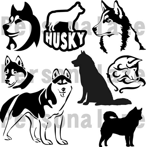 Siberian Husky Svg Cute Husky Dog Cut Files For Silhouette Etsy