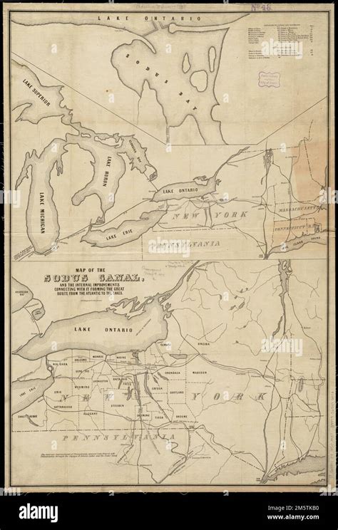 Map Of The Sodus Canal And The Internal Improvements Connecting With