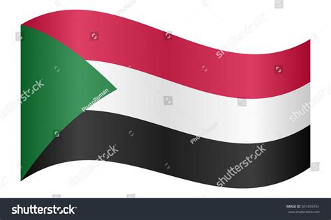 Sudanese National Official Flag African Patriotic Stock Vector Royalty