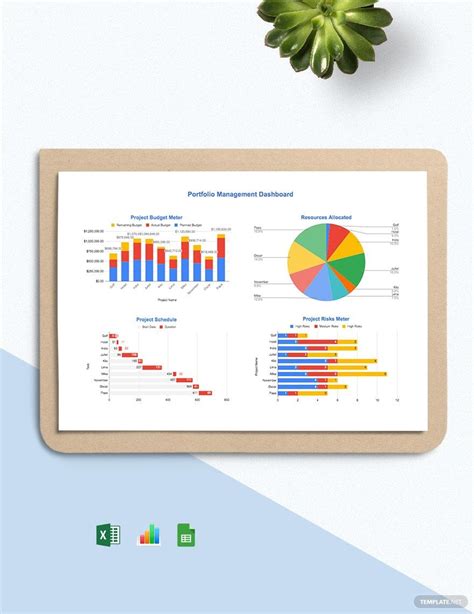 Portfolio Management Dashboard Template - Google Sheets, Excel, Apple ...