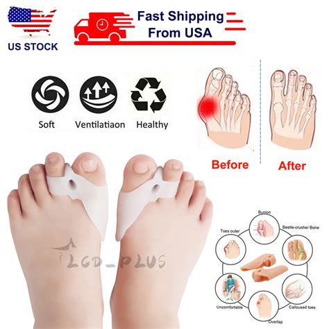 1 Pair Silicone Gel Bunion Toe Corrector Orthotics Straightener