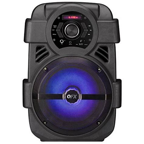 Bocina QFX PBX 8 Bluetooth 8 Pulgadas LED RGB Radio FM USB