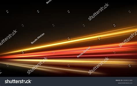 Colorful Light Trails Long Time Exposure Stock Vector (Royalty Free ...