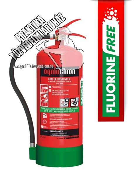 0009FMH 9 Liter 9 L Fluorine Free Foam Fire Extinguisher