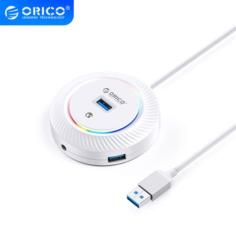 ORICO RGB Desktop Type 4 Port USB Hub With Audio Mic Port