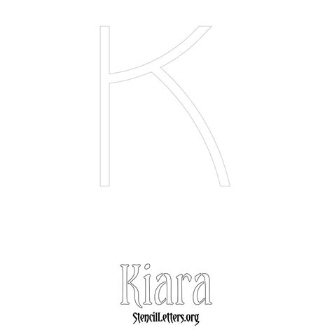 Kiara Free Printable Name Stencils With 6 Unique Typography Styles And