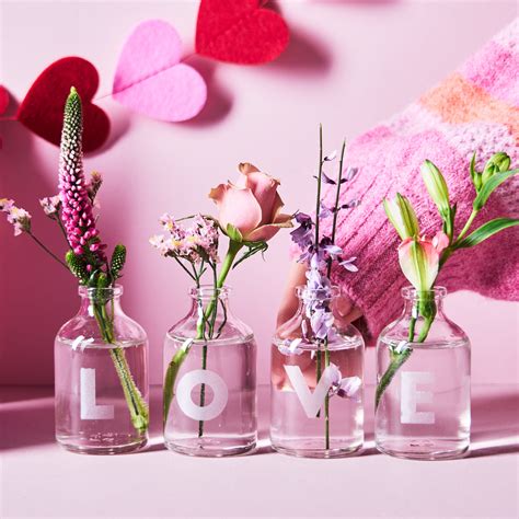 Set Of Four Personalised Love Vases Sophia Victoria Joy