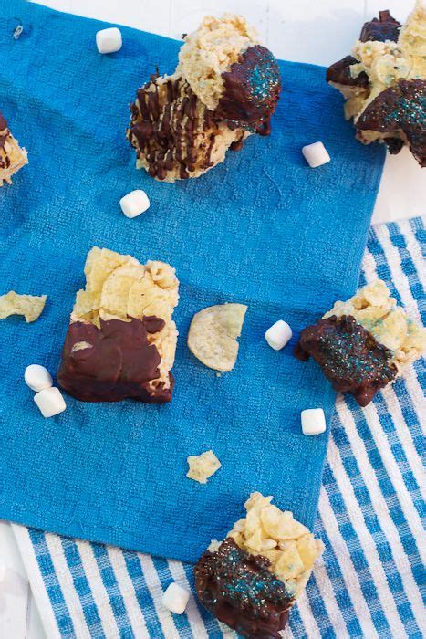 Chocolate Dipped Potato Chip Rice Krispie Treats Sundaysupper The