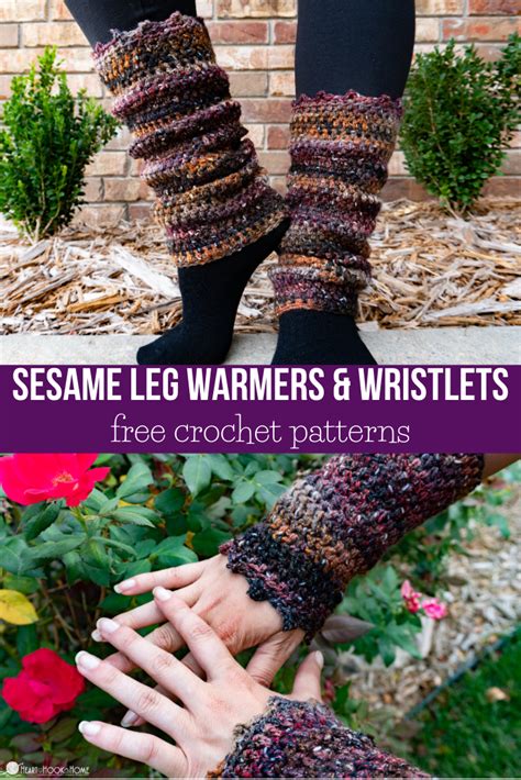 Sesame Leg Warmers Wristlets Free Crochet Patterns Artofit