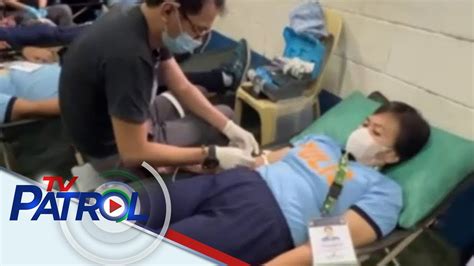 Mga Kawani Ng Pnp Nakibahagi Sa Blood Letting Campaign Youtube