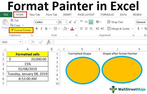 Format Painter In Excel What Is It Format Examples Template