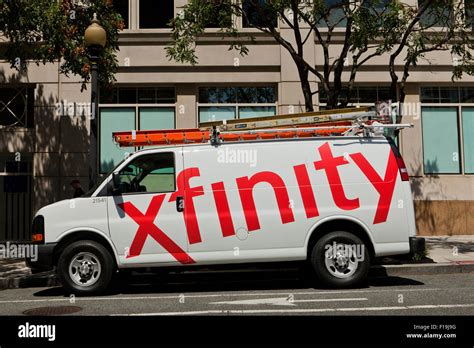 Comcast Xfinity Utility Work Van Usa Stock Photo Alamy