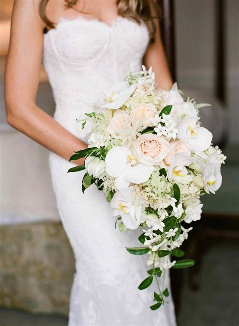 White Cascading Bridal Bouquet