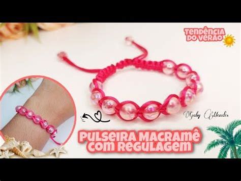 Pulseira de Macramê Regulagem Fácil para Iniciantes Passo a