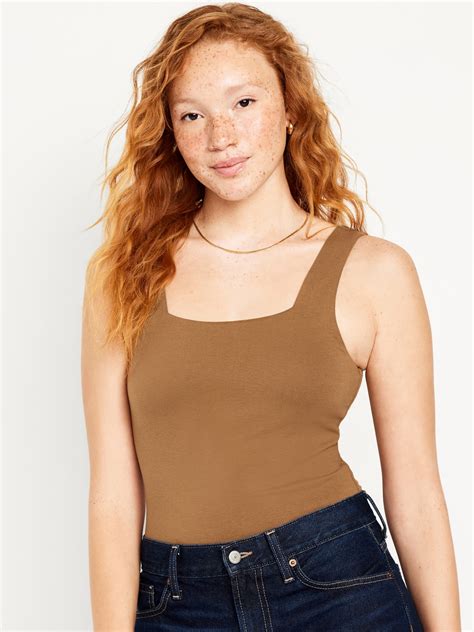 Sleeveless Square Neck Bodysuit For Women Old Navy