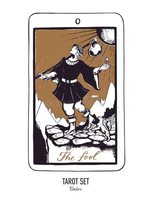 fool tarot card stock vector illustration  travel
