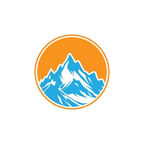 Premium Vector Mountain Circle Logo Flat Design Illustration Vector