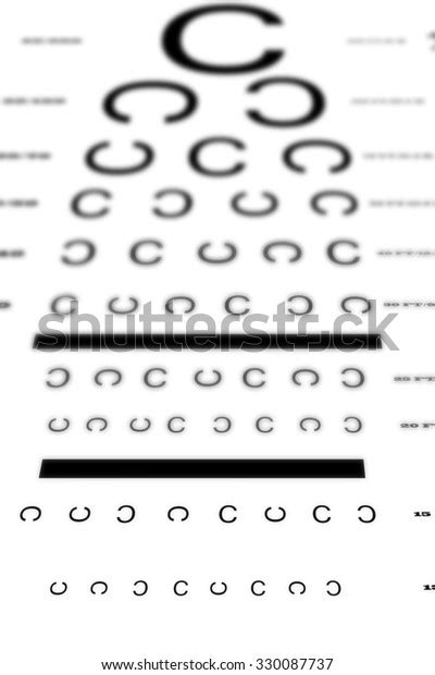 Eye Sight Test Chart Multiple Lines Stock Illustration