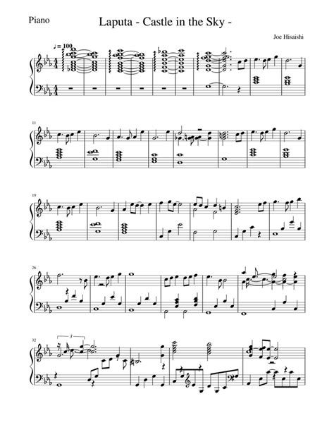 Laputa Castle In the Sky by Joe Hisaishi - piano tutorial