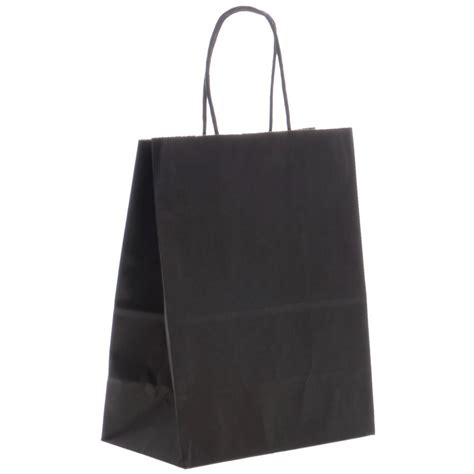 Matte Black Kraft Paper Shopping Bag 8l X 4 34d X 10 12h