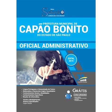 Apostila Prefeitura De Cap O Bonito Sp Oficial Adm Submarino