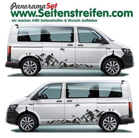 Vw T4 T5 T6 Berg Bergmassiv Panorama Outdoor Sport Dekor Aufkleber Xl