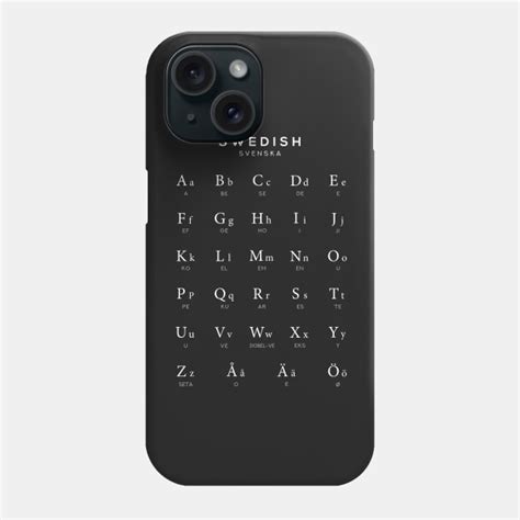 Swedish Alphabet Chart, Sweden Language Chart, Black - Swedish - Phone ...