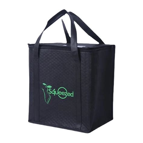 Reusable Thermal Insulated Cooler Bag Grocery Cool Carry Non Woven Lunch Cooler Bag For Food