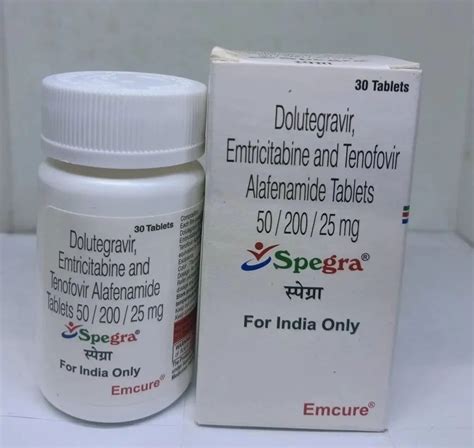 Spegra Tablet Dolutegravir 50mg Emtricitabine 200mg Tenofovir