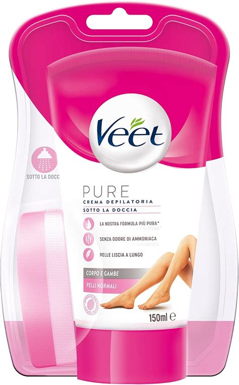 Veet Crema Depilatoria Sotto La Doccia Silk E Fresh Technology Pelli